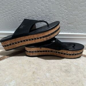 Karl Lagerfeld wedged sandals sz 8.5